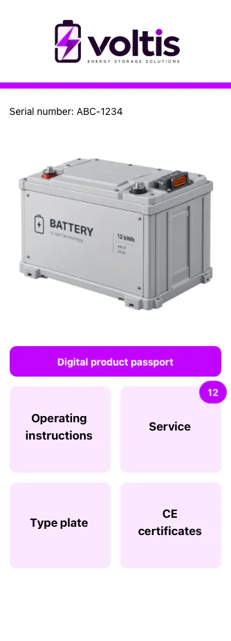 ECHO PRM Web-App – Produktpass